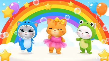 🐱🎵 Dancing Cats Do Baby Shark | Fun Kids Dance ✨