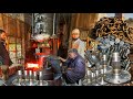 Hardworking craftsmen from old ship chains specialize in making tractor axles  complete process 