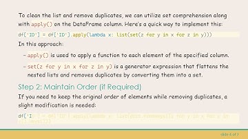 How to Clean a List and Nested Lists in a Pandas Dataframe