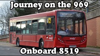 *UNREFURBISHED* Journey on Route 969 - ADL Enviro 200 E20D - 8519 (YX59BYM)
