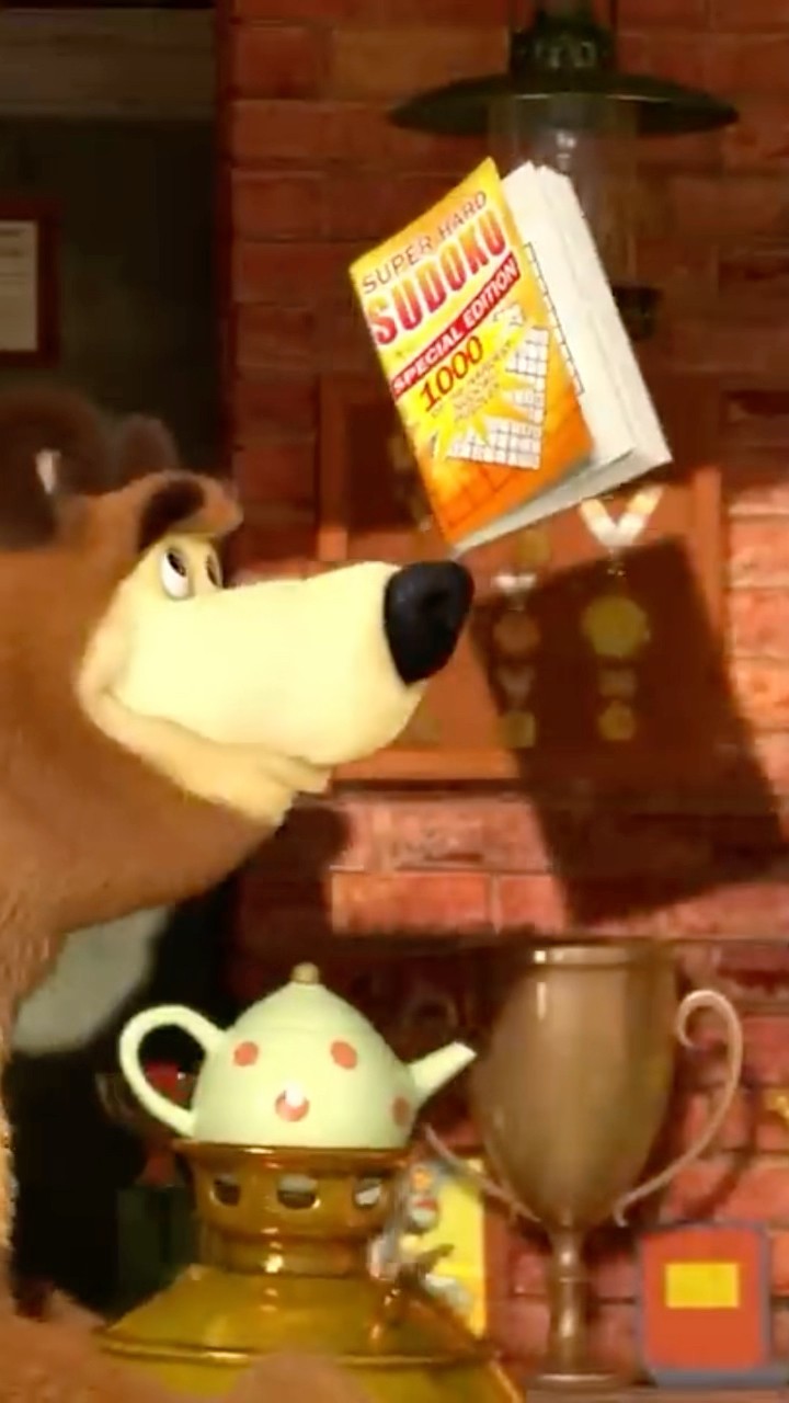Sudoku time! ??? #TerriblePower! #MashaAndTheBear #Shorts #cartoonforkids #kids