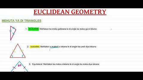 GRADE 12 EUCLIDEAN GEOMETRY CLASSIFICATION OF TRIANGLES CODESWITCHING IN SEPEDI