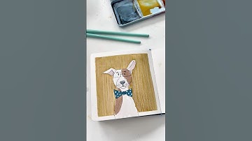 Eenvoudige hond in aquarel