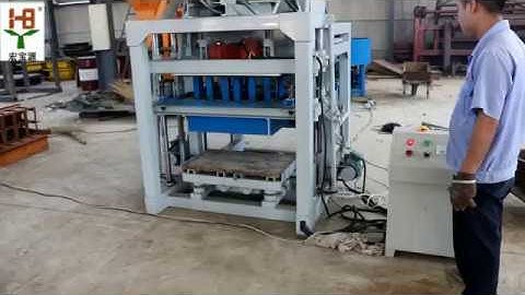 QT4-28 semi automatic concrete brick block machine production line