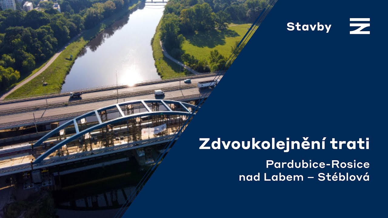 🏗 Zdvoukolejnění trati Pardubice-Rosice nad Labem – Stéblová