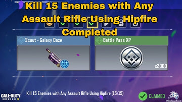 How to Kill 15 Enemies with Any Assault Rifle Using Hipfire Cod Mobile 2023