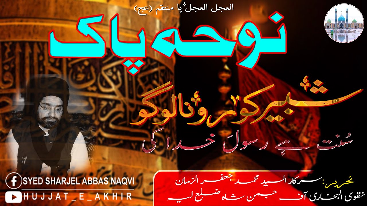 Shabbir Ko Rona Logo Sunnat Hy Rasool Khuda Ki || Nohay 2024 || Hujjat E Akhir