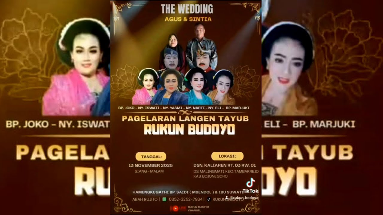 LIVE MLM STREM LANGEN TAYUB '' RUKUN BUDOYO '' PERNIKAHAN AGUS & SINTIA '' KALIAREN - MALINGMATI