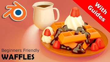 WAFFLES for BEGINNERS (With GUIDES)- BLENDER 3D MODELING 054