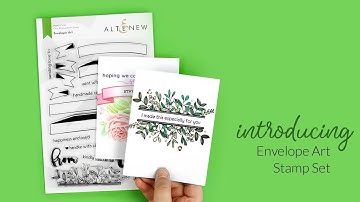 Your envelope will be the prettiest in the mailbox! Altenew Envelope Art Stamp Set (Unboxing Video)