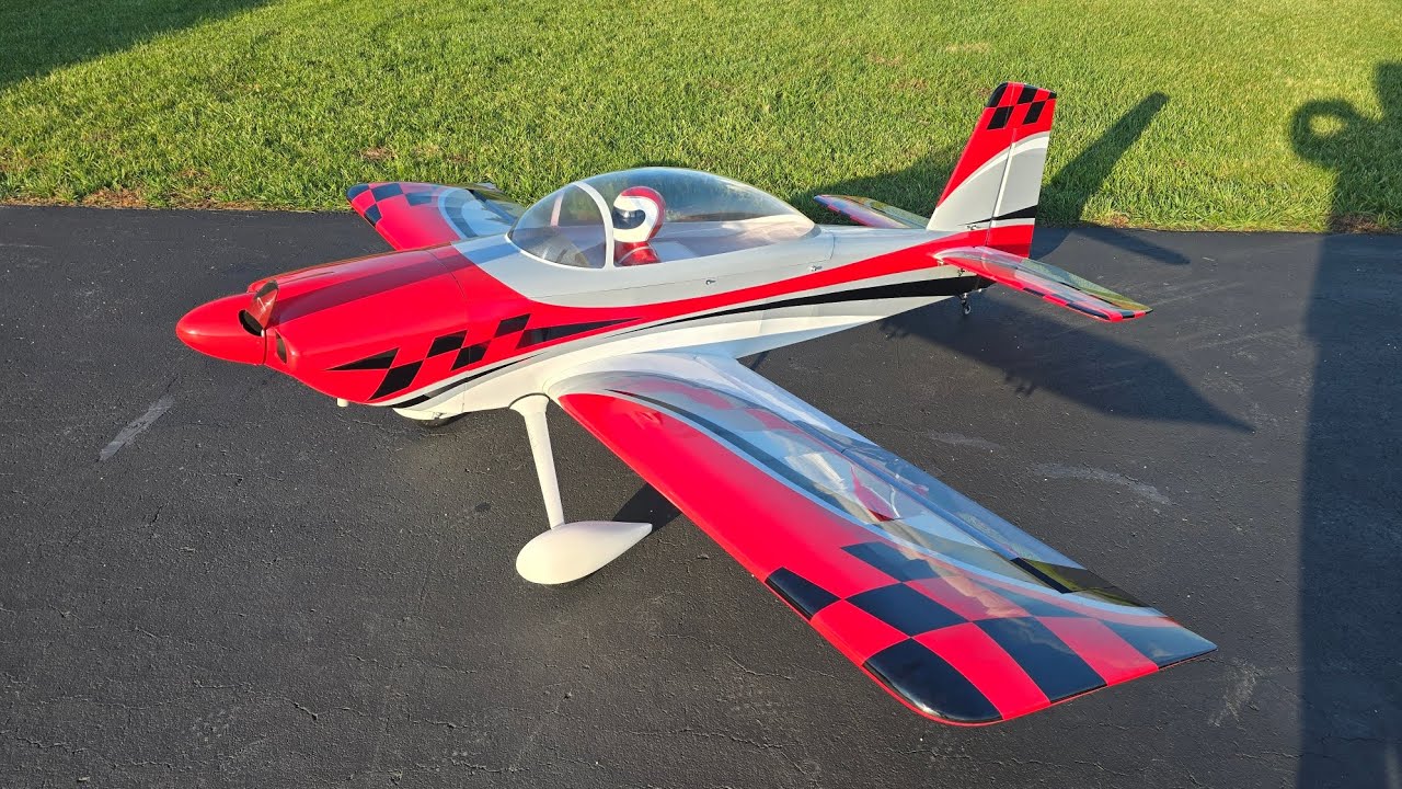 Flex innovations rv8 g2 70cc at rosewood rc field. - YouTube