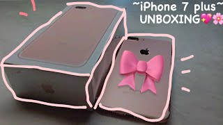 iphone 7 plus 2021 unboxing✨+ case [aesthetic]