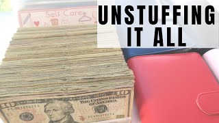 UNSTUFFING MONEY BINDERS | HOW MUCH I SAVED IN FOUR MONTHS | LOW INCOME SAVINGS