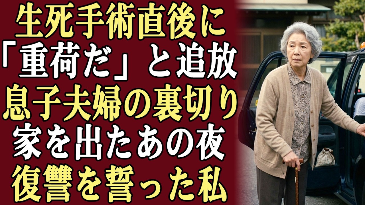 生死をかけた手術を終えた直後、息子夫婦は私を重荷だと言って家から追い出した…。その瞬間、私は家を出て、不孝者への復讐を計画することを決意した。