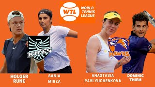 Rune/Mirza vs Thiem/Pavlyuchenkova | 2022 World Tennis League Final screenshot 5