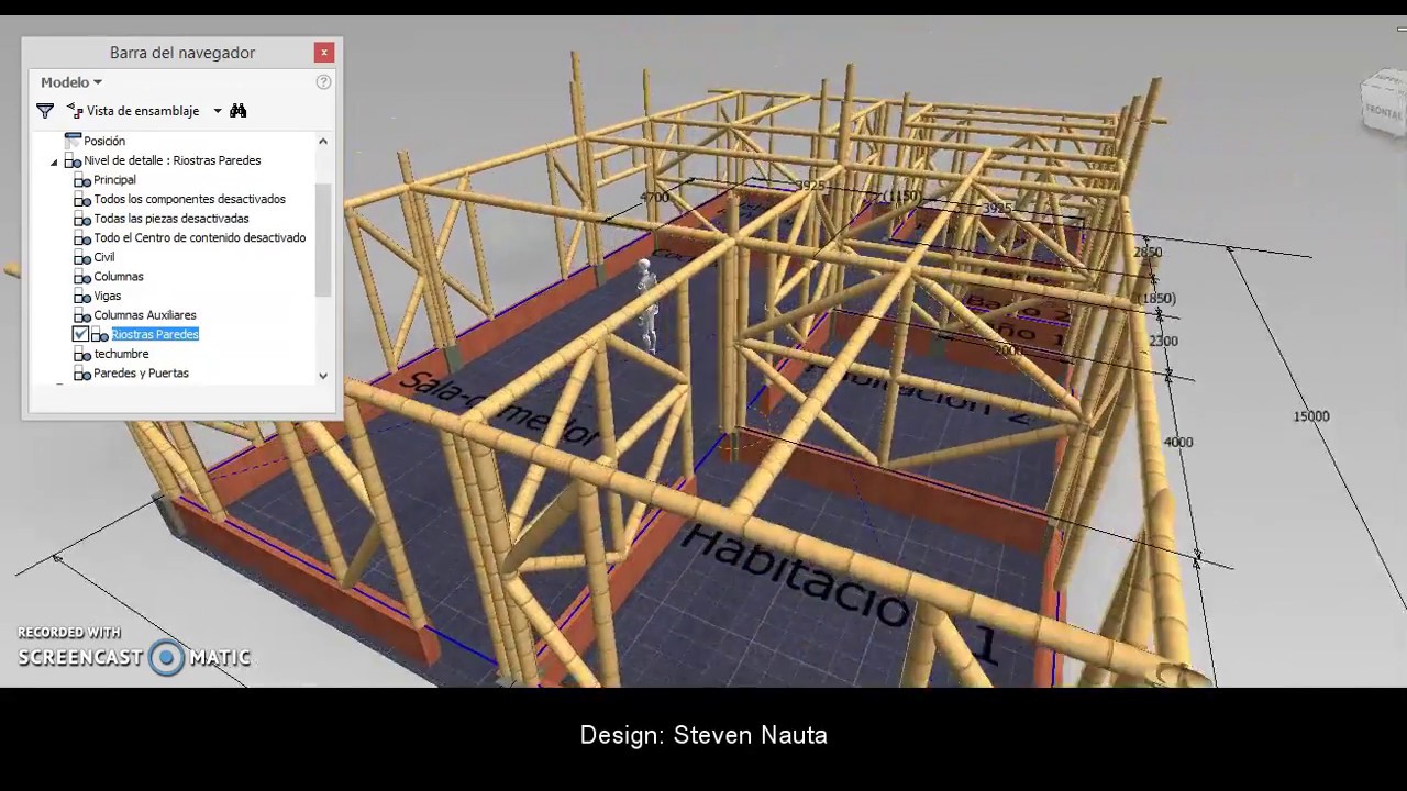 Casa en Guadua 9m x 15m.