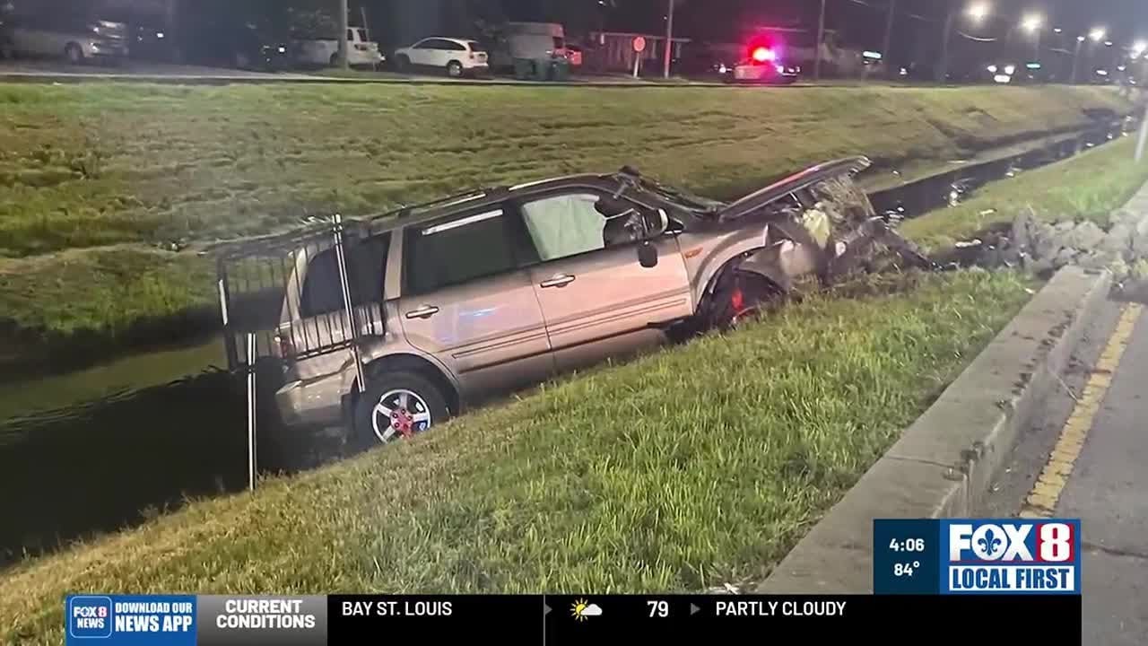 Driver dies after 10-second police chase ends in 90-mph canal crash ...