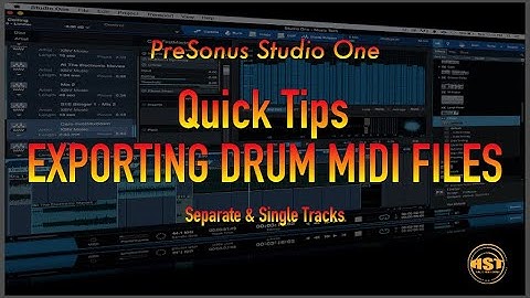 Exporting Drum MIDI Files in Studio On - Home Studio Trainer Show