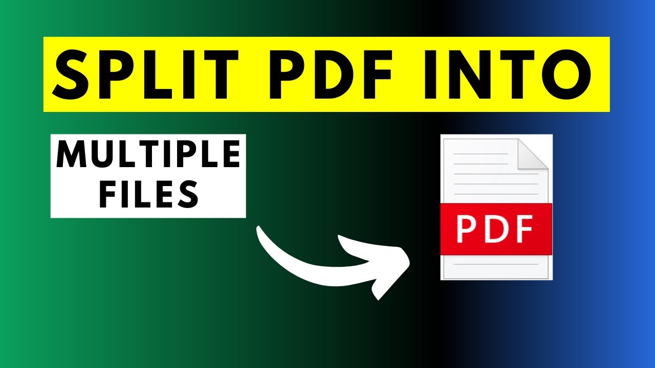 How to split a PDF into multiple files