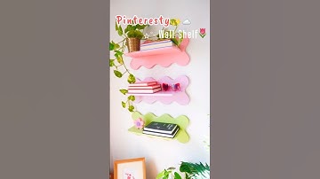 Diy Pinteresty wall Shelf🌷✨️☁️#explorepage #pinterestinspired #aestheticroomdecor #viralvideo #craft