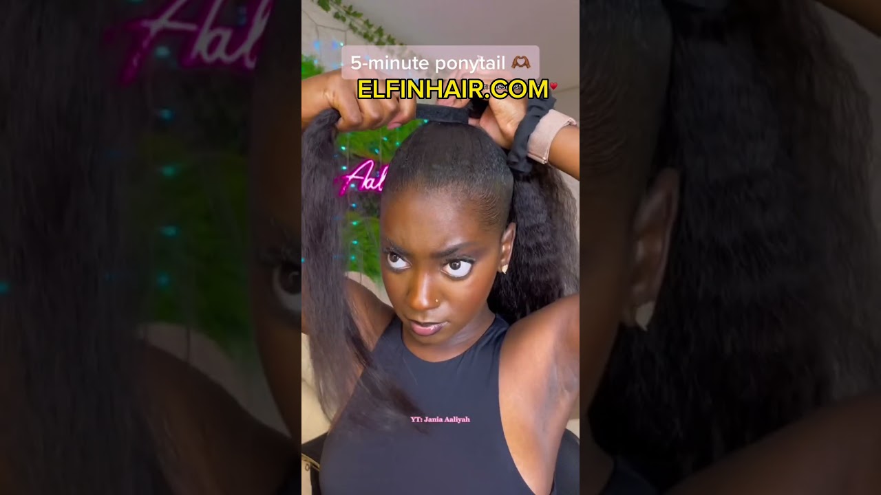 3Mins Warp Around Ponytail!😮‍💨Clip-in Ponytail Invisible Install 