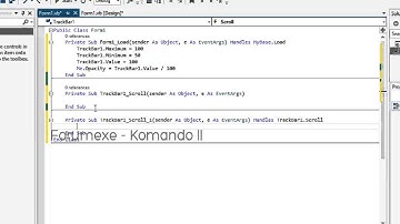 Visual Studio - Form Saydamlaştırma - Komando
