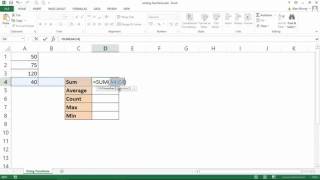 Excel Formulas Part 4: Basic Excel Functions Including SUM, COUNT and AVERAGE