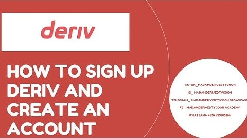 HOW TO CREATE A DERIV ACCOUNT/DERIV VERIFICATION, DEPOSIT & WITHDRAW,