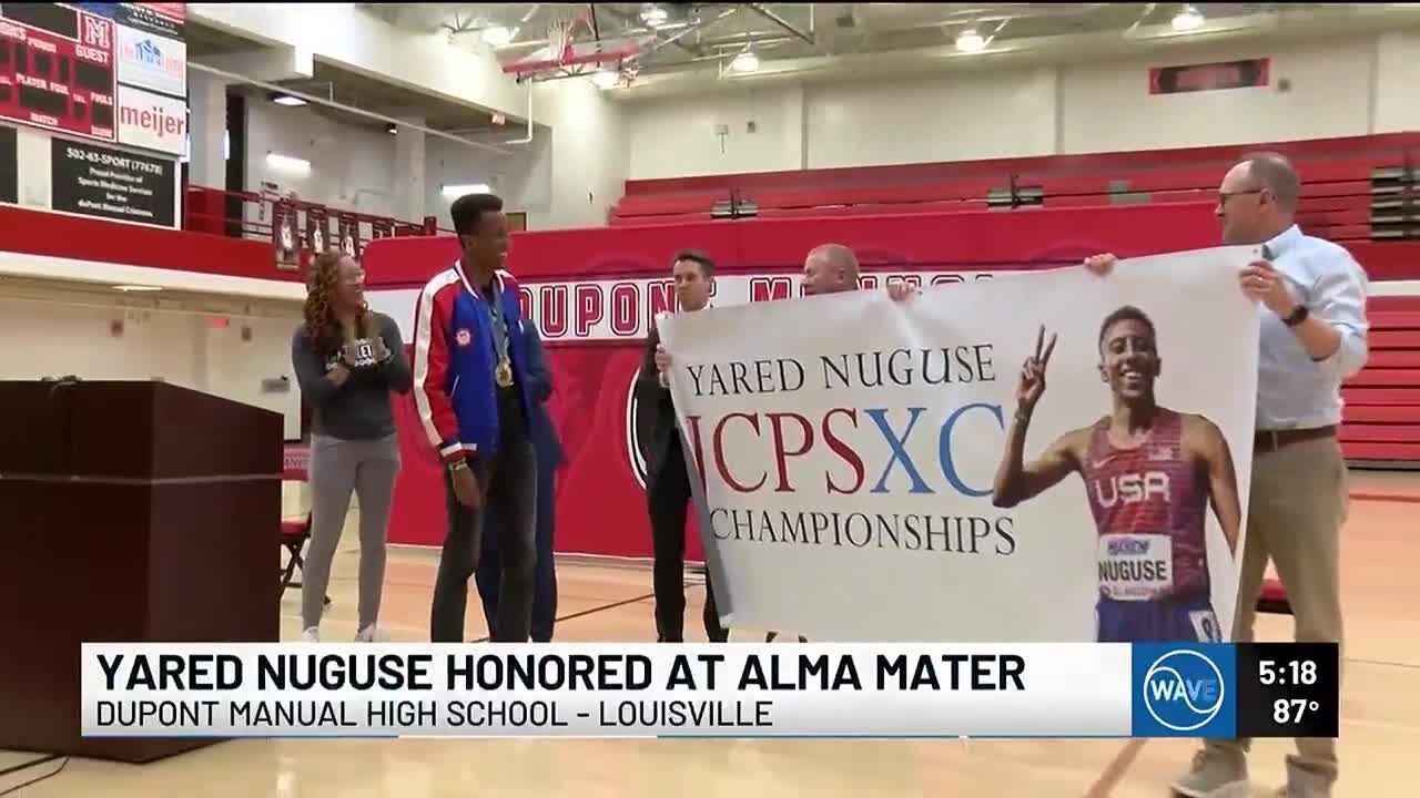 Olympic bronze medalist Yared Nuguse honored at alma mater duPont Manual