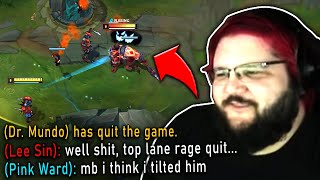 PINK WARD MAKES ENEMY MUNDO RAGE QUIT AFTER THIS PLAY!! - League of Legends