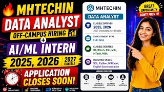 🔥MHTECHIN Data Analyst Hiring 2025,2026,2027 | Quest Global AI/ML Intern | Freshers Apply Now screenshot 3