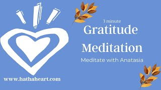 3 Minute Gratitude Meditation