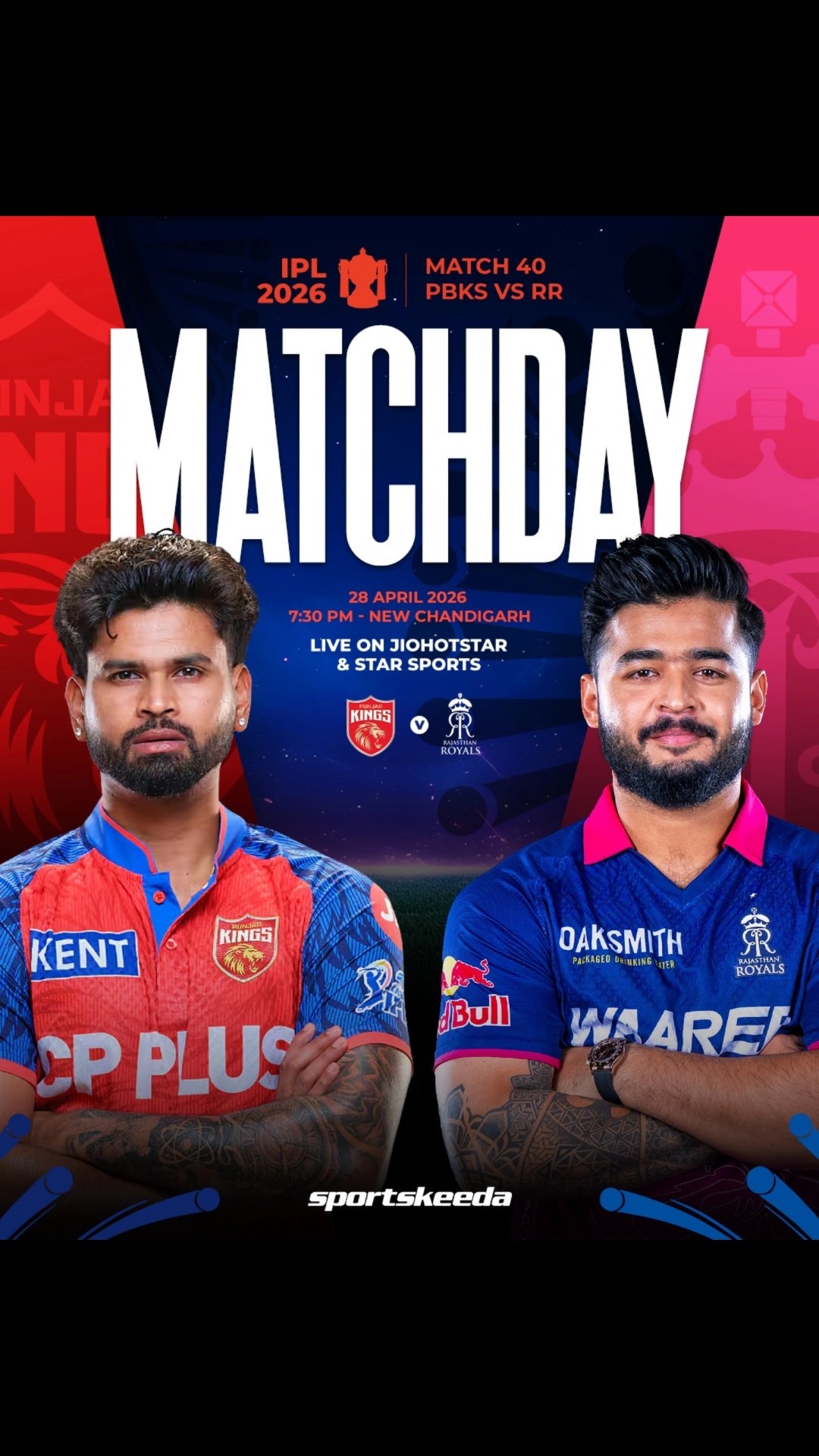 🏏 ಪಂಜಾಬ್ ಟೀಮ್ vs ರಾಜಸ್ತಾನ್ ಟೀಮ್ 🏏 - ShareChat