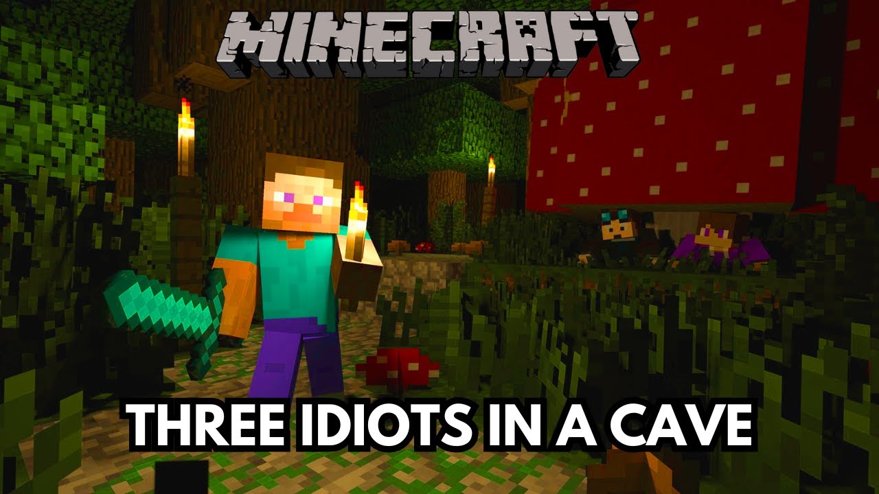 Three Idiots Go Mining in Minecraft For The First Time! - YouTube