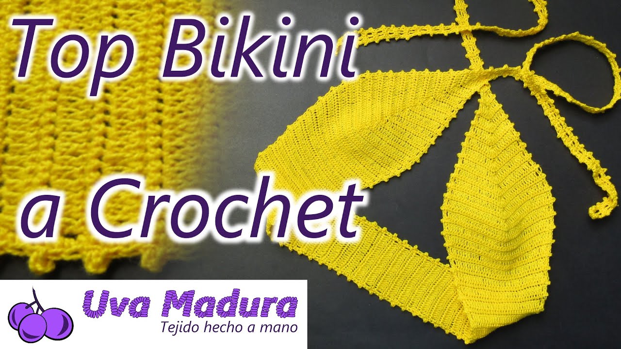 👙TOP BIKINI Tejido a CROCHET Ganchillo Tutorial paso a paso 👙¡Teje tu propio TOP BIKINI a crochet!