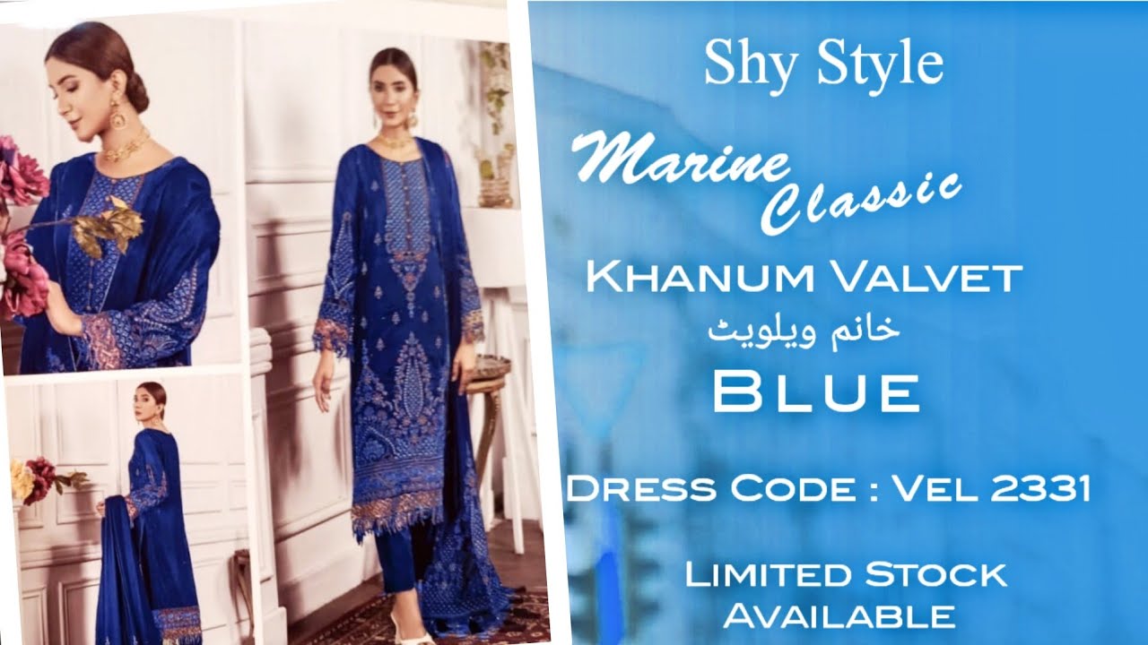 Khanum Velvet Blue By Marine Classic | ShyStyle | Shopping Vlog