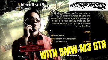 NFS MOST WANTED [2005] - DEFEATING BLACKLIST NO:15 WITH BMW M3 GTR - HD GAMEPLAY [PC]