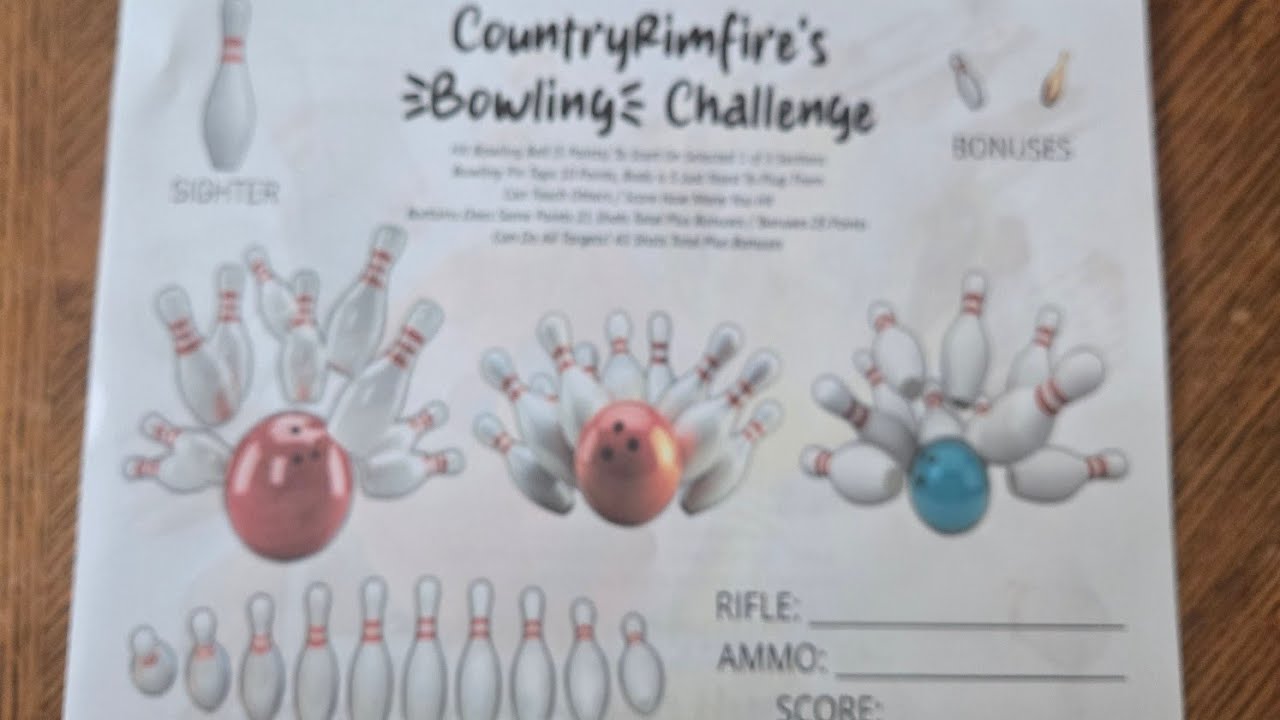 Country Rimfire's Bowling Pin Challenge. Ruger Custom Shop 10-22 Competition 22lr Rifle.