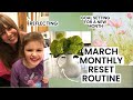 March monthly reset routine  reflecting and setting goals for a new month