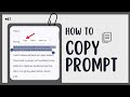 How to copy prompt | How to copy prompt from comment | Comment se Prompt Copy Kaise Kare | Gemini