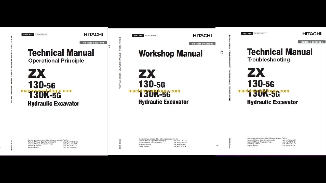 Hitachi ZX130-5G ZX130K-5G Technical and Workshop Manual – Machine