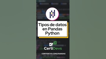 Python Pandas Tipos de datos