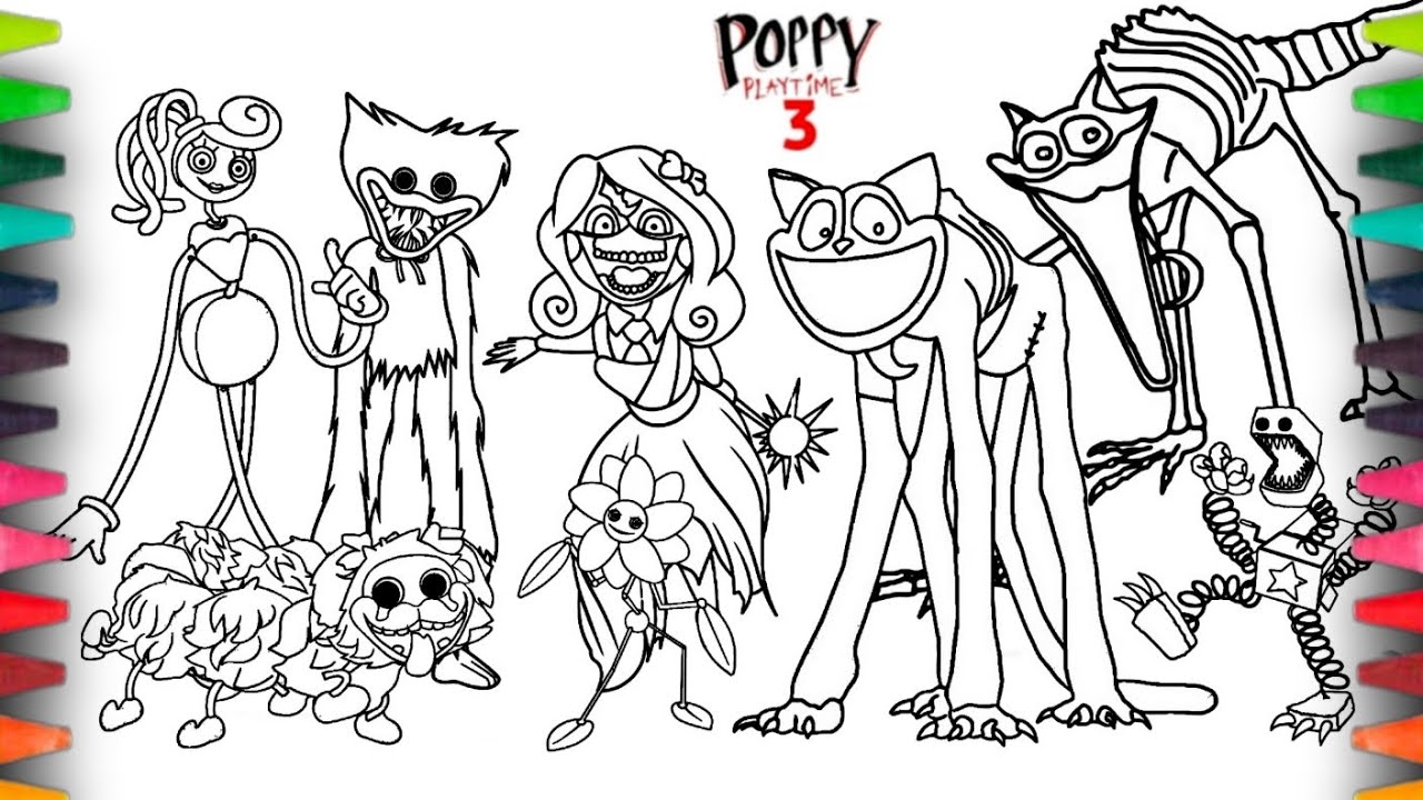 Poppy Playtime Chapter 3 New Coloring Pages / How to Color New MONSTERS ...