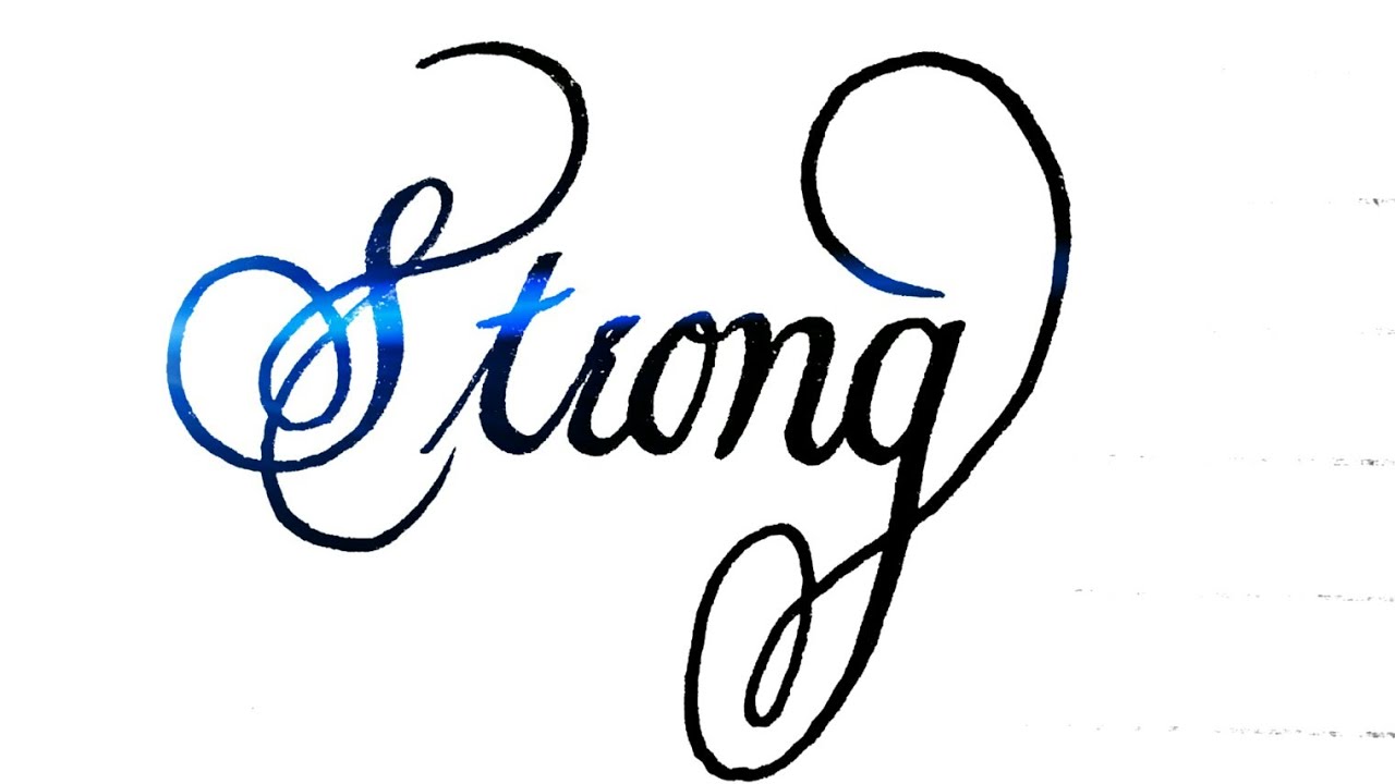 Strong Calligraphy | English Calligraphy | Kaligrafi - YouTube
