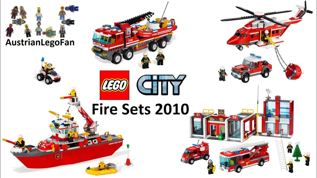 All Lego City Fire Sets 2010 - Lego Speed Build Review - YouTube