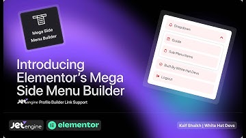 Introducting Elementor Side Menu Builder , Jet Engine Profile Menu Links