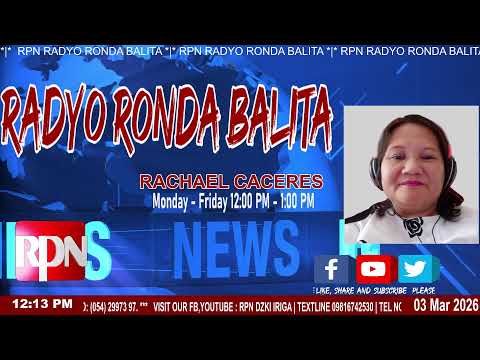 RPN RADYO RONDA BALITA (Tanghali) | MAR 3,2026