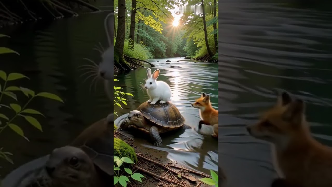 The little fox Echo: Greeting the bunny 