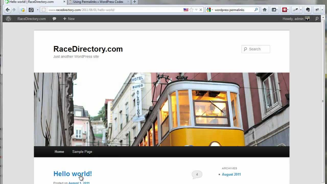 Wordpress Tutorial - Settings - Permalinks - YouTube