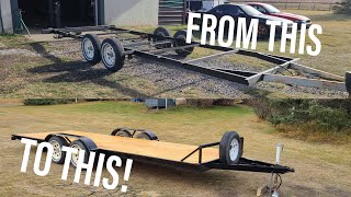 Camper trailer made into car hauler 600$ Build!